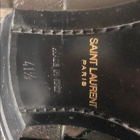 Saint Laurent stonewashed Charcoal boots, - Picture 2 of 6